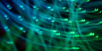 blue and white light streaks